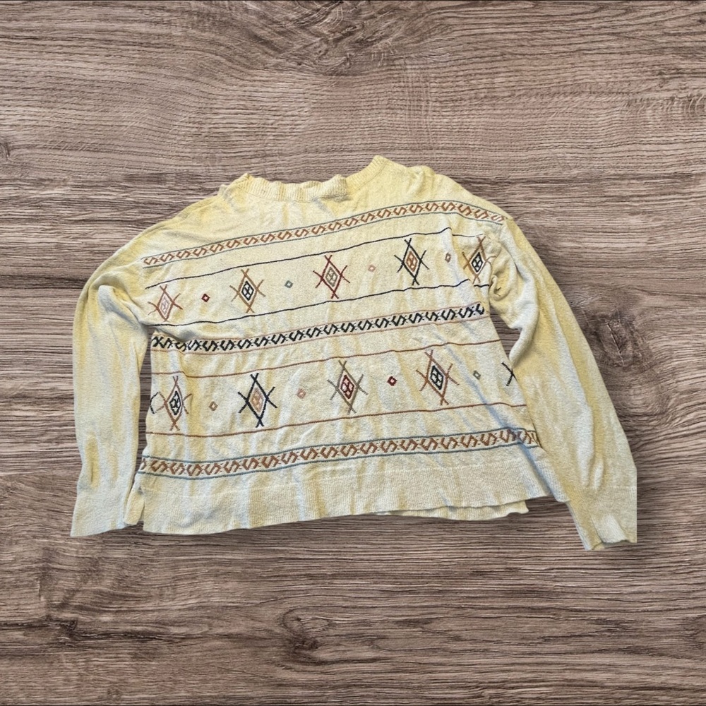 Madewell Cream Textured Knit Sweater